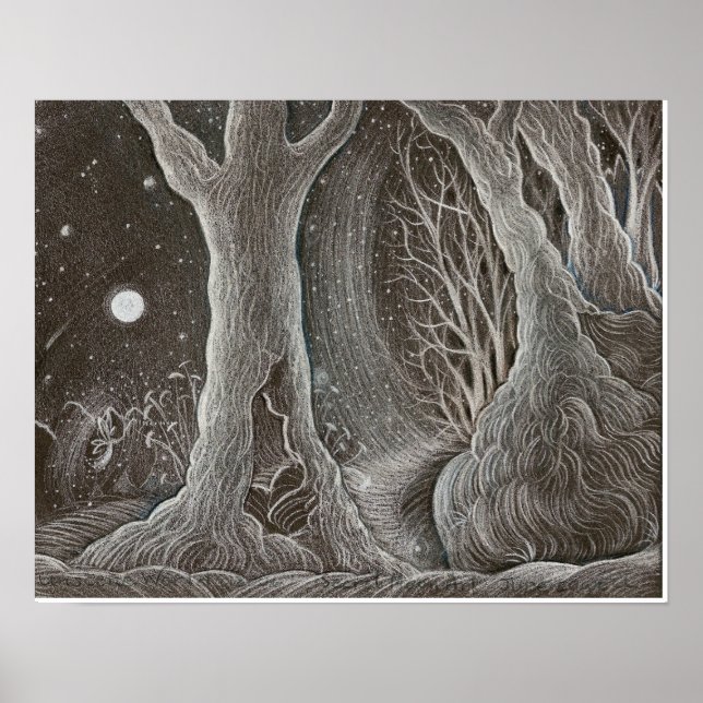 Affiche Lever de lune à la croisée des chemins (Devant)