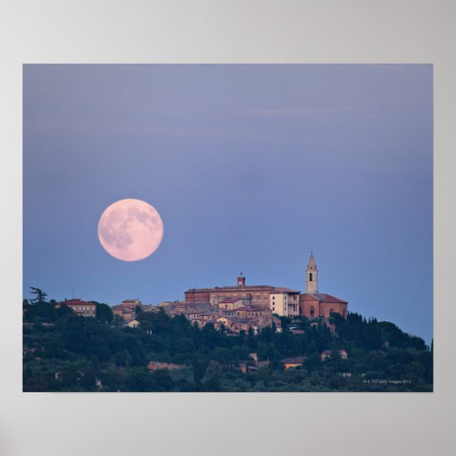 Affiche Lever de lune sur Pienza (Devant)