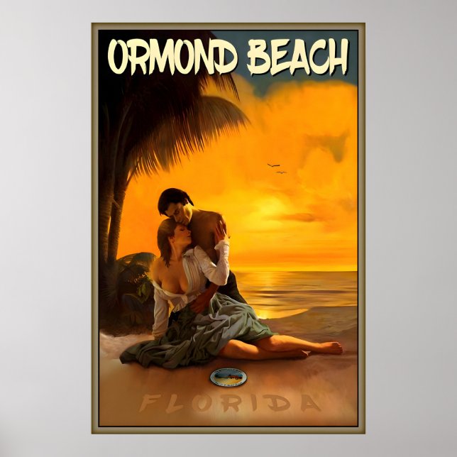 Affiche Lever de soleil à Ormond Beach Comté de Volusia Fl (Devant)