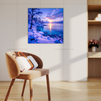 Affiche Lever de soleil à travers un pays des merveilles n