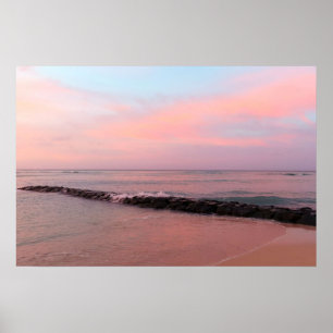 Affiche Lever de soleil à Waikiki Beach