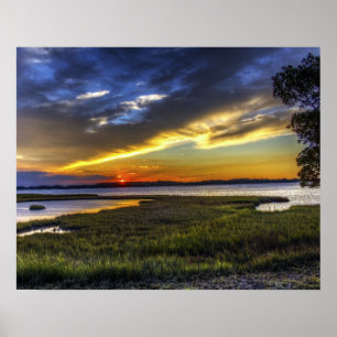 Affiche Lever de soleil au Delaware