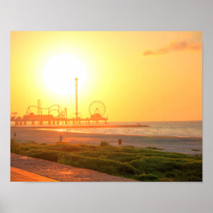Affiche Lever de soleil de Galveston