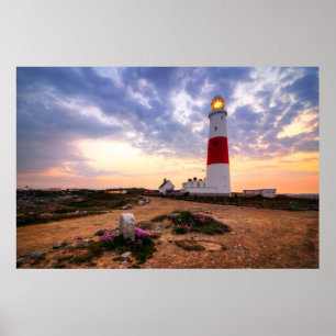Affiche Lever De Soleil D'Or Au Phare Portland Bill