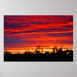 Affiche Lever de soleil dramatique en France