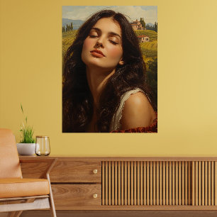 Affiche Lever de soleil en Toscane