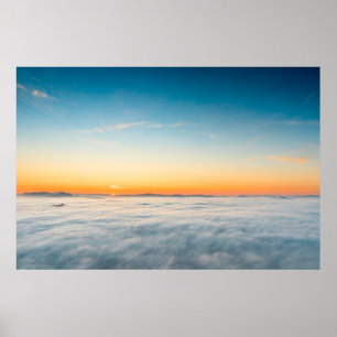 Affiche Lever de soleil magique au-dessus des nuages