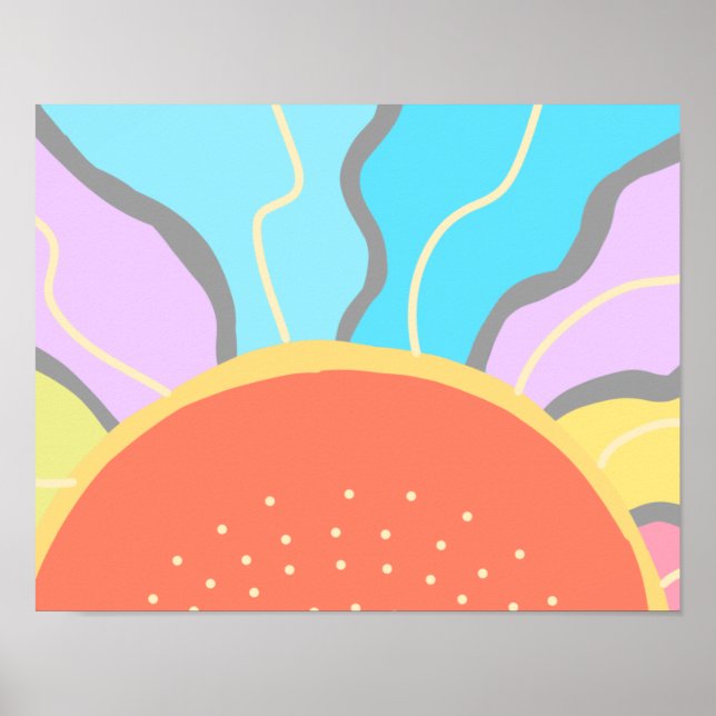Affiche Lever de soleil pastel (Devant)