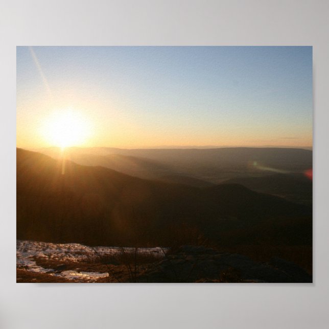 Affiche Lever de soleil sur Blue Ridge (Devant)