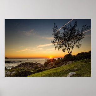 Affiche Lever De Soleil Sur La Plage Armação, Brésil