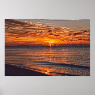 Affiche Lever de soleil sur l'île Dauphin, Alabama