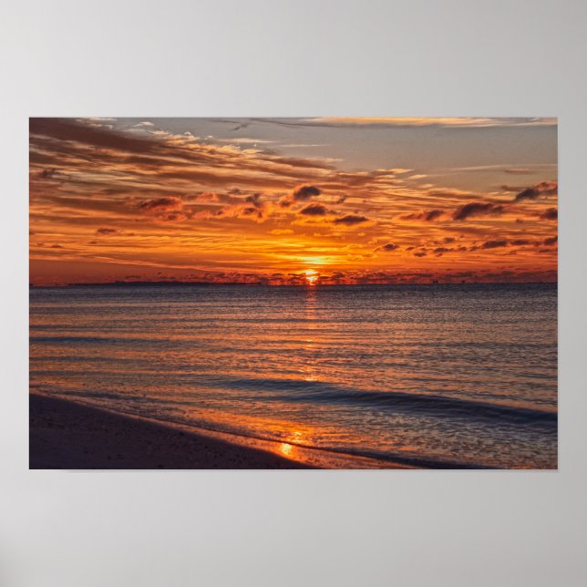 Affiche Lever de soleil sur l'île Dauphin, Alabama (Devant)