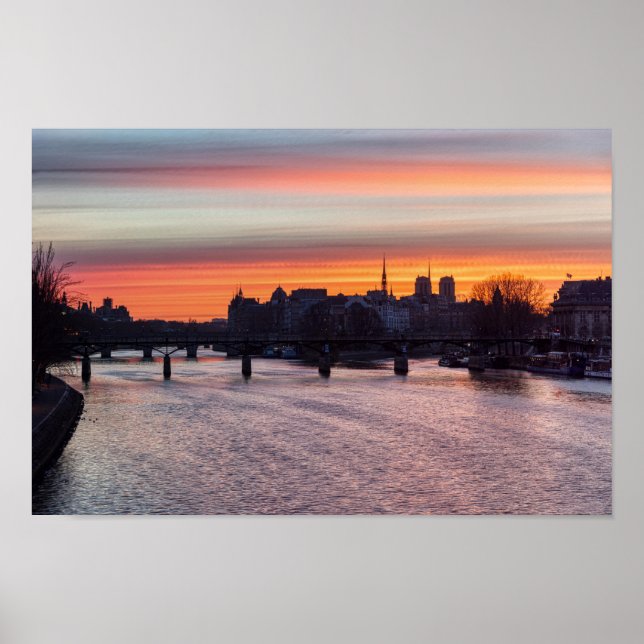 Affiche Lever de soleil sur l'île de la Cité et Notre Dame (Devant)