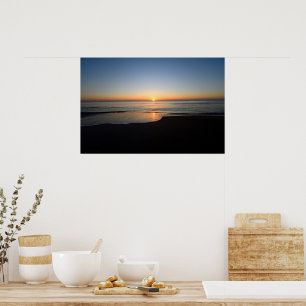 Affiche Lever de soleil vif sur l'océan