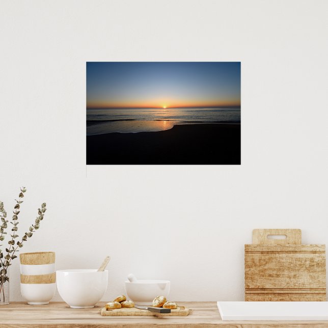 Affiche Lever de soleil vif sur l'océan (Cuisine)