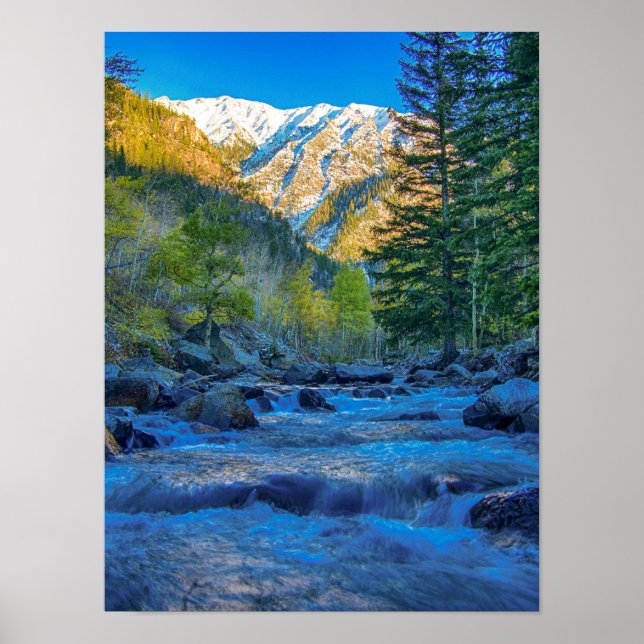 Affiche Lever du lit de la rivière // Longue exposition à  (Devant)