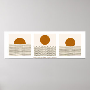 Affiche "Lever du soleil au coucher du soleil" | Matte de 