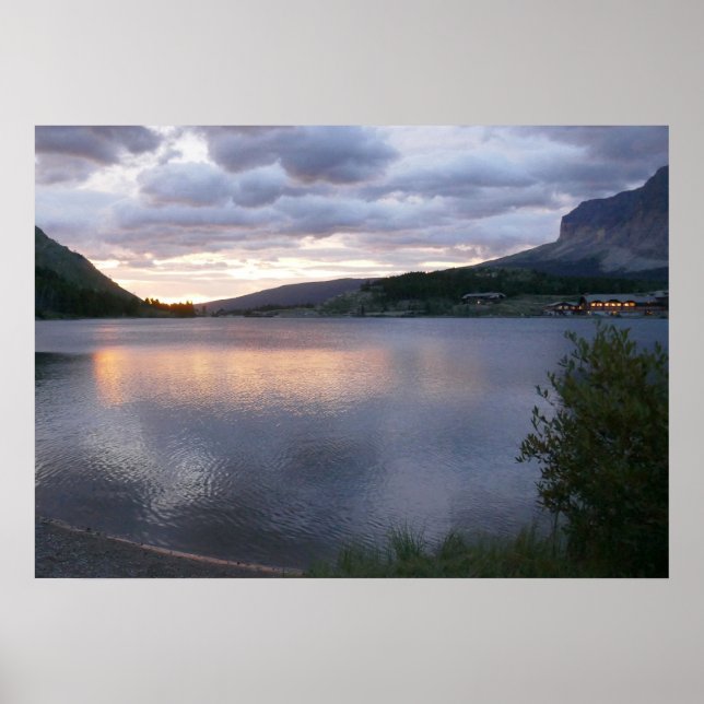 Affiche Lever du soleil au lac Swiftcurrent I (Devant)