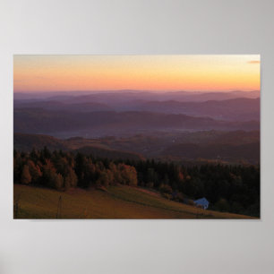 Affiche Lever du soleil de Beskid Wyspowy