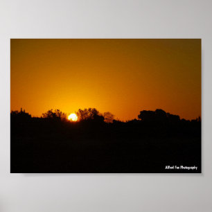 Affiche Lever du soleil doré