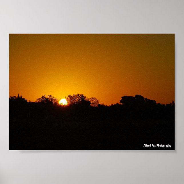Affiche Lever du soleil doré (Devant)