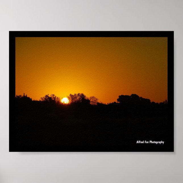 Affiche Lever du soleil doré (Devant)