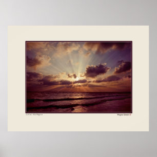 Affiche Lever du soleil - Isla Mujeres - Yucatan - Mexique