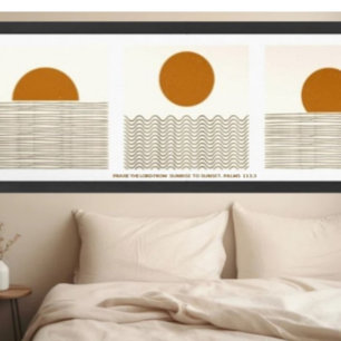 Affiche Lever du soleil Louer Boho Scripture mur Art