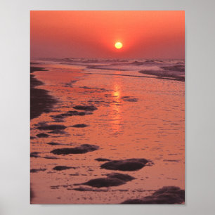 Affiche Lever Du Soleil, Marée Faible