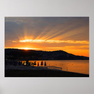 Affiche Lever Du Soleil Sur La Promenade Des Anglais