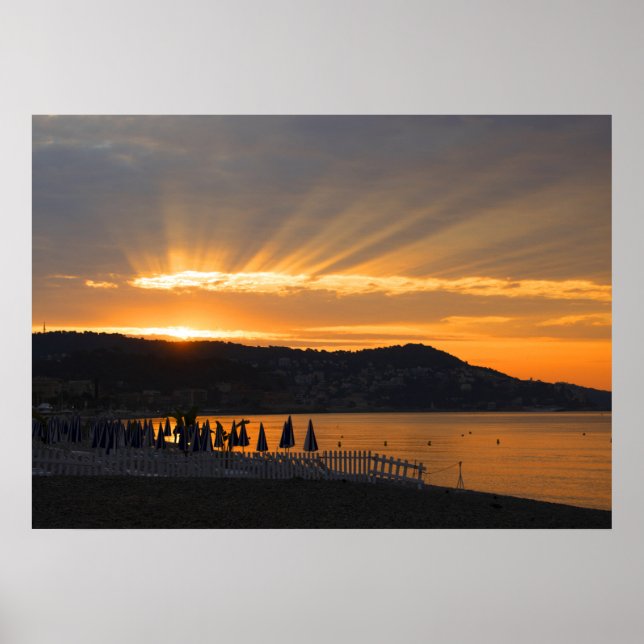 Affiche Lever Du Soleil Sur La Promenade Des Anglais (Devant)