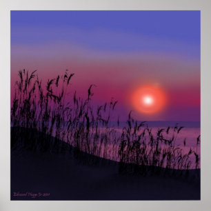 Affiche Lever du soleil sur les Grands Lacs Imprimer