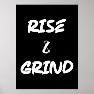 Affiche Lever et Grind - Gym, Hustle, Succès