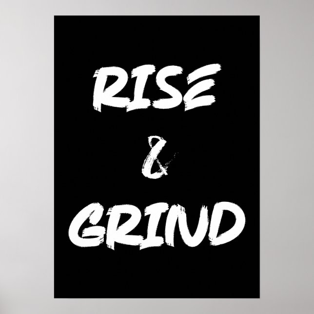 Affiche Lever et Grind - Gym, Hustle, Succès (Devant)