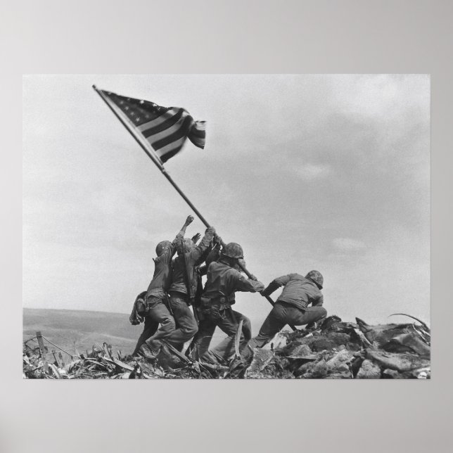 Affiche lever le drapeau sur Iwo Jima (Devant)