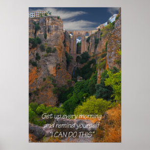 Affiche Levez-vous chaque matin en vous rappelant JE PEUX 