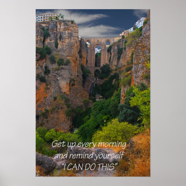 Affiche Levez-vous chaque matin en vous rappelant JE PEUX  (Devant)