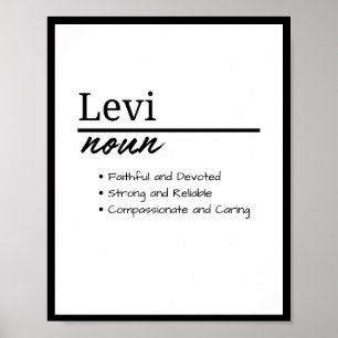 Affiche Levi, Garçon Nom Personnalisé Définition
