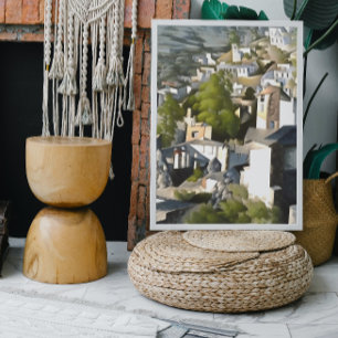 Affiche Levissihan Kayakoy Maisons historiques à flanc de