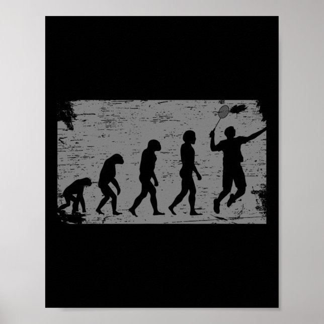 Affiche L'évolution de Badminton (Devant)