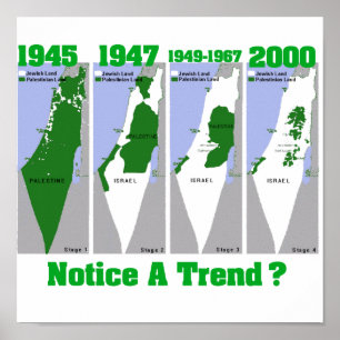 Affiche L'évolution de la Palestine