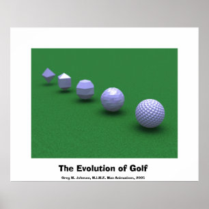 Affiche L'évolution du golf