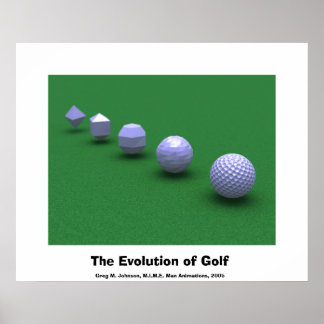 Affiche L'évolution du golf