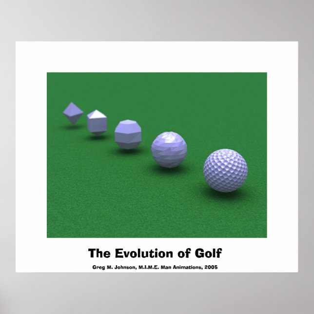 Affiche L'évolution du golf (Devant)