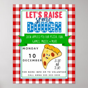 Affiche levons de la pâte, collecte de fonds pour la cuisi