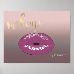 Affiche Lèvres Cool Modernes, Artiste de Maquillage