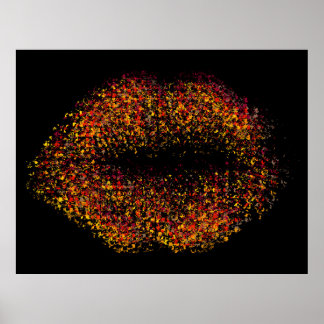 Affiche Lèvres d'art Abstrait moderne #31