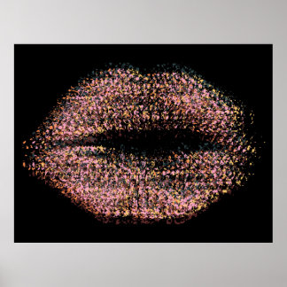 Affiche Lèvres d'art Abstrait moderne #49