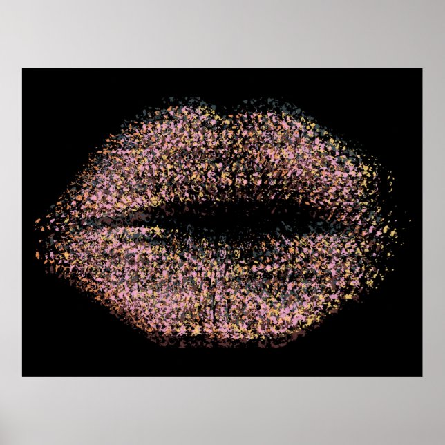 Affiche Lèvres d'art Abstrait moderne #49 (Devant)