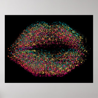 Affiche Lèvres d'art Abstrait moderne #51